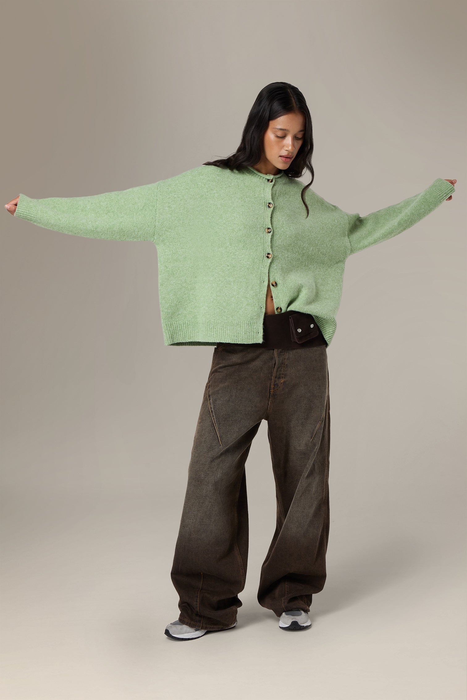 Jones Cardigan in Apple Green